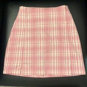 Brandy Melville pink school girl skirt